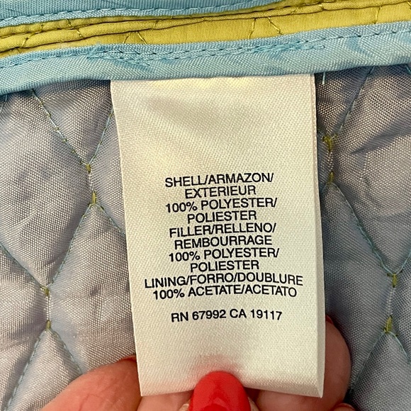 Sigrid Olsen Quilted Jacket Women’s Size L - Spring Colors Sweet Pea & Sky Blue - Picture 12 of 12